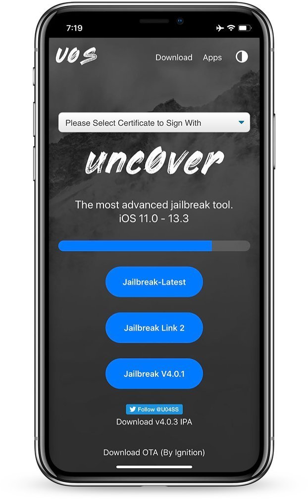 U04S Store provides the ability to install Unc0ver jailbreak for your device. 