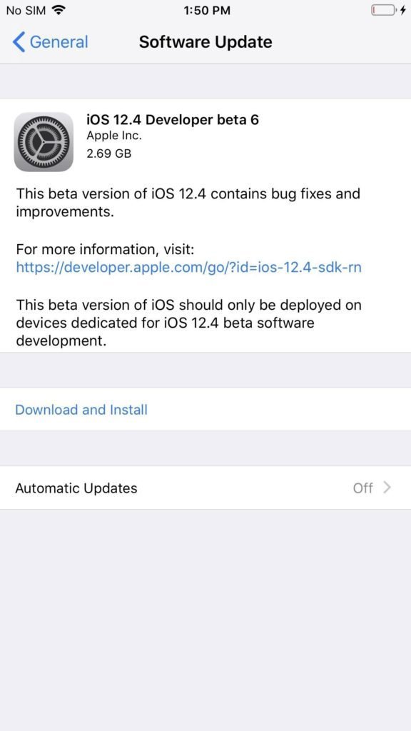 You can now download iOS 12.4 beta 6, macOS 10.14.6 beta 4 and watchOS 5.3 beta 5 if you are a registered developer.