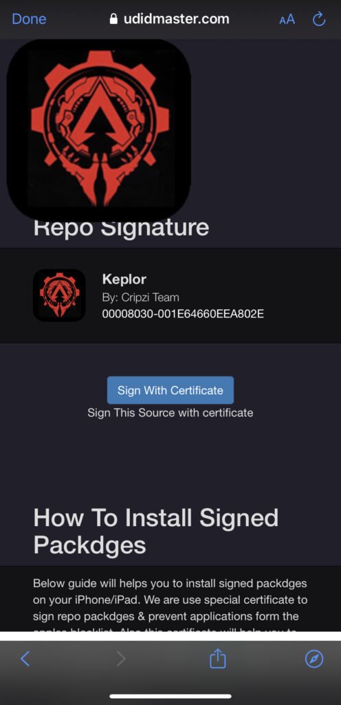add signature cripzi repo signer