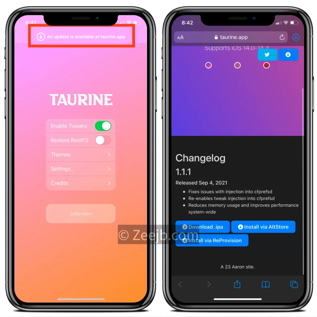 taurine jailbreak for iOS 15 