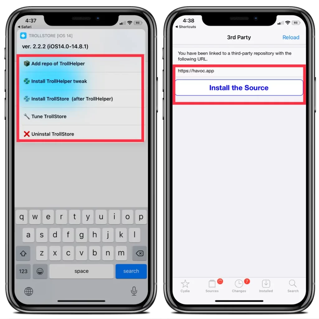 add shortcut code to trollstore siri iOS 15