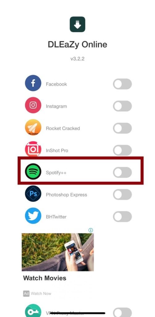 How to get the Spotify app free from Dleasy?