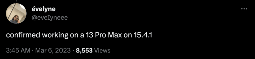 A few hours later, the developer confirmed once again that the tweak injection remains compatible with iOS 15.4.1. The developer tested this on an iPhone 11 Pro Max.