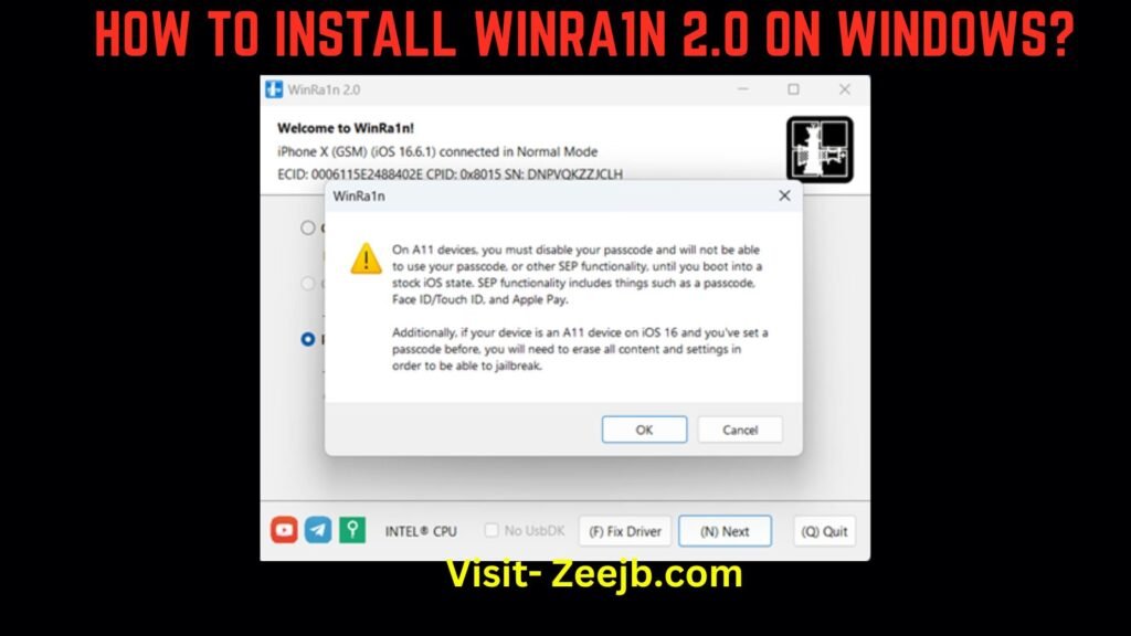 WinRa1n 2.0 Windows Jailbreak for iOS 15 - iOS 16
