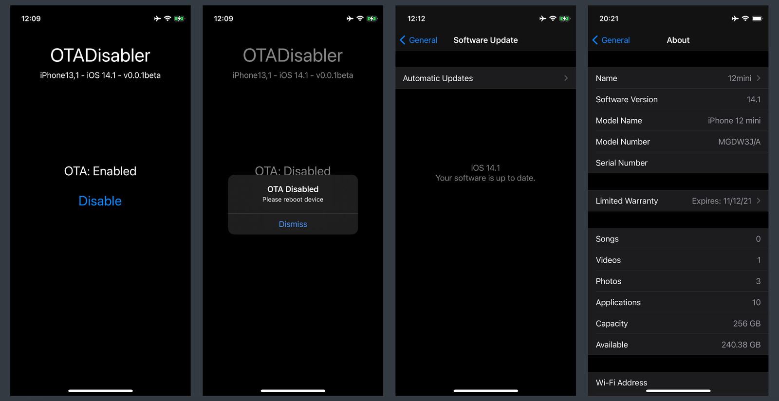 OTADisabler for iOS 15 - iOS 17.3