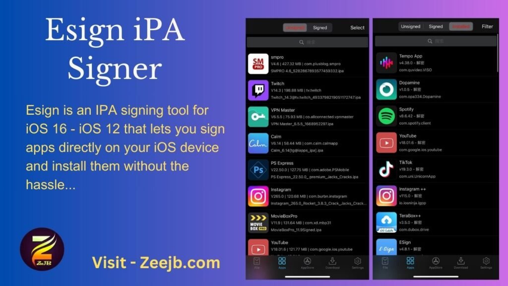 Esign iOS iPA signer