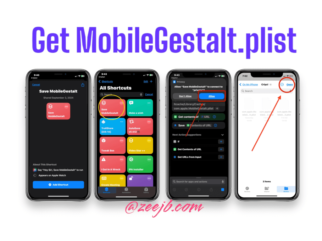  To use misakaX, you’ll need a MobileGestalt.plist file from your iPhone, which can be saved using a shortcut script in the Shortcuts app.