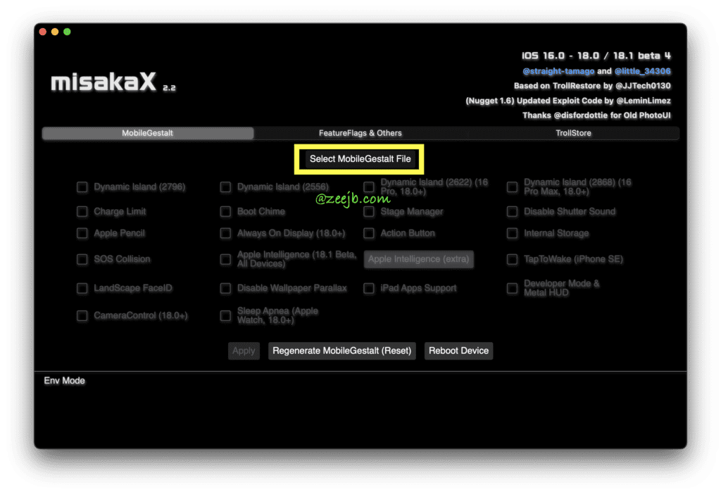 How to add Mobilegustalt plist file in to misakaX