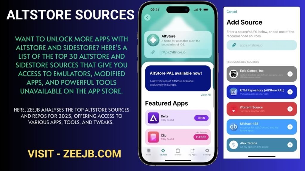 Top AltStore sources and repos offer access to various apps, tools, and tweaks.