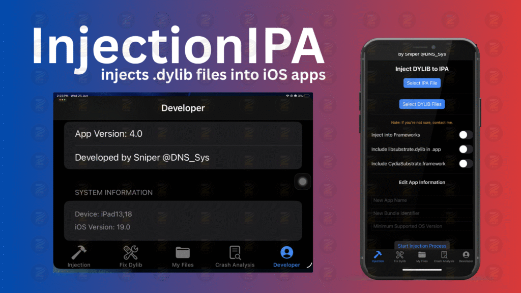 InjectioniPA - inject dylib files
