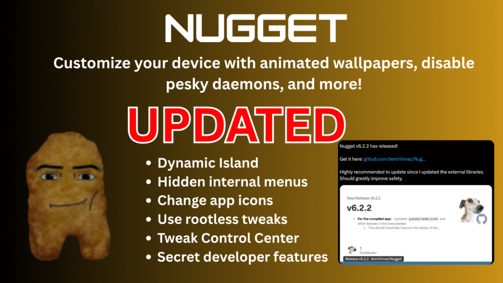 Nugget iOS updated, Download via Jailbreak Tweak Master