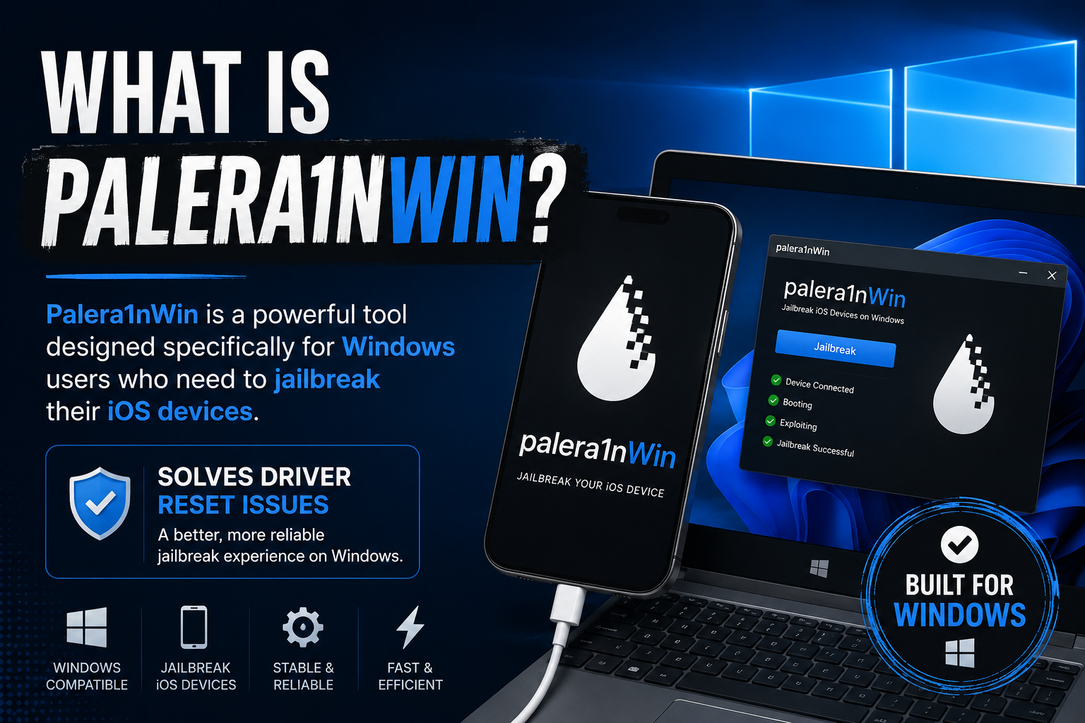 What is Palera1nWin? PaleraWin is a powerful tool designed specifically for Windows users who need to jailbreak their iOS devices. This tool provides a good solution to the pesky driver reset issues that often plague the jailbreak process on Windows.