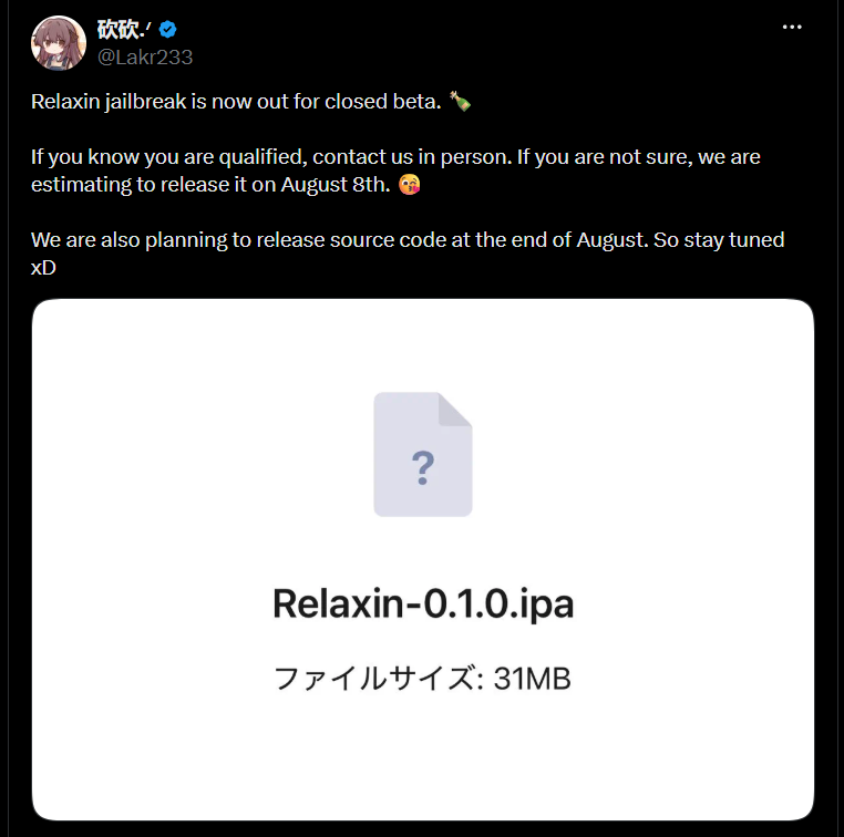 Relaxin jailbreak tool